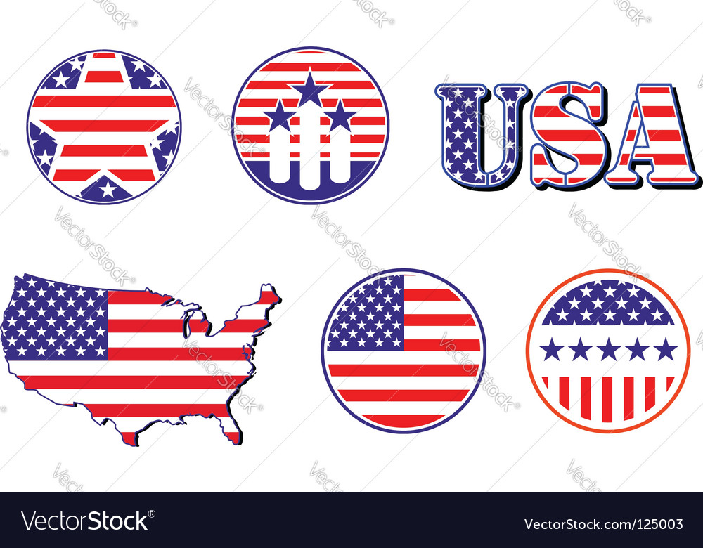 American patriotic symbols Royalty Free Vector Image