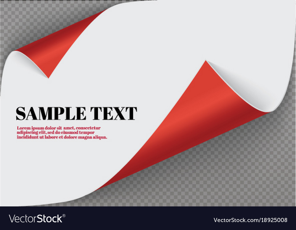page curl with shadow on a blank sheet of paper vector image blank sheet of paper