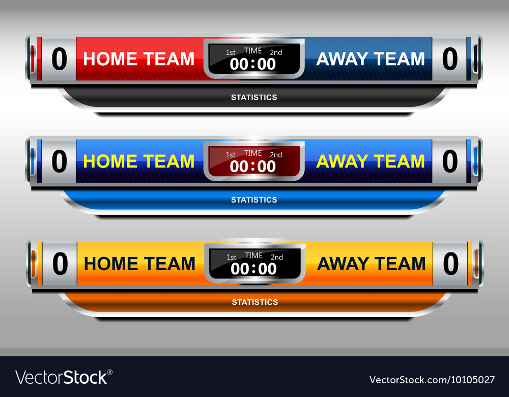 Scoreboard design elements Royalty Free Vector Image