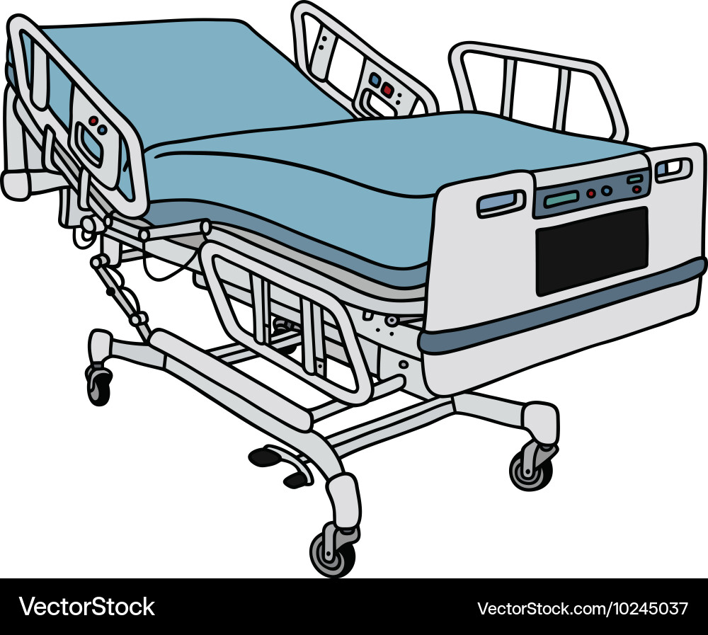 Modern hospital bed Royalty Free Vector Image VectorStock