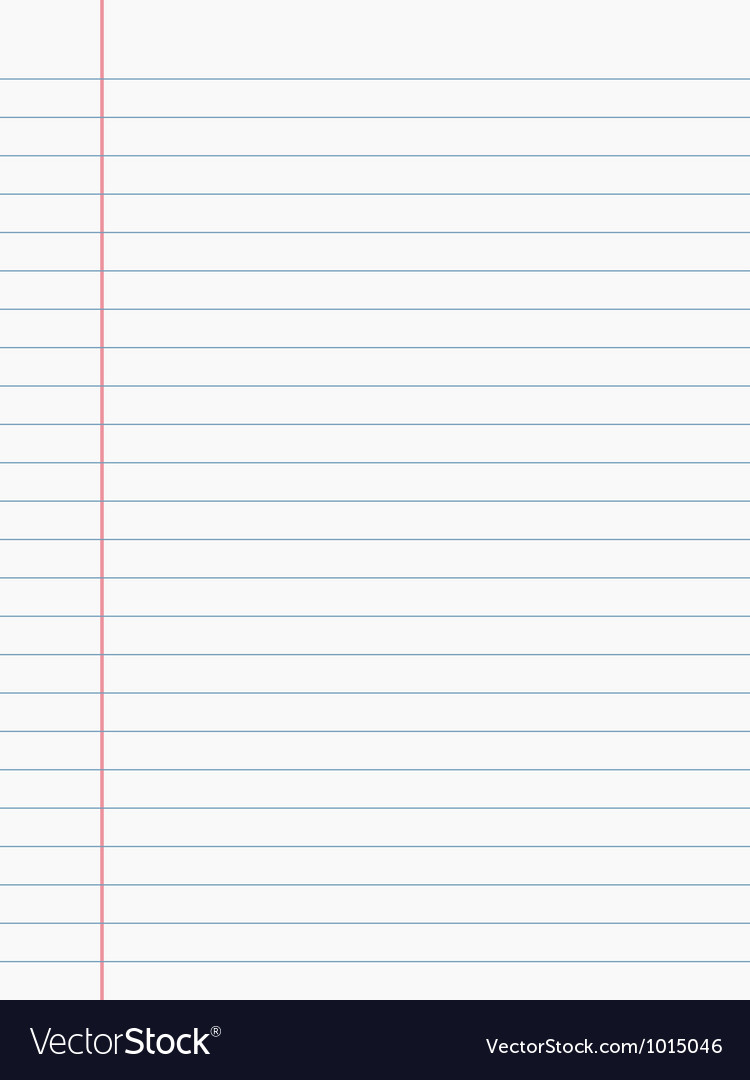 Notebook paper background Royalty Free Vector Image