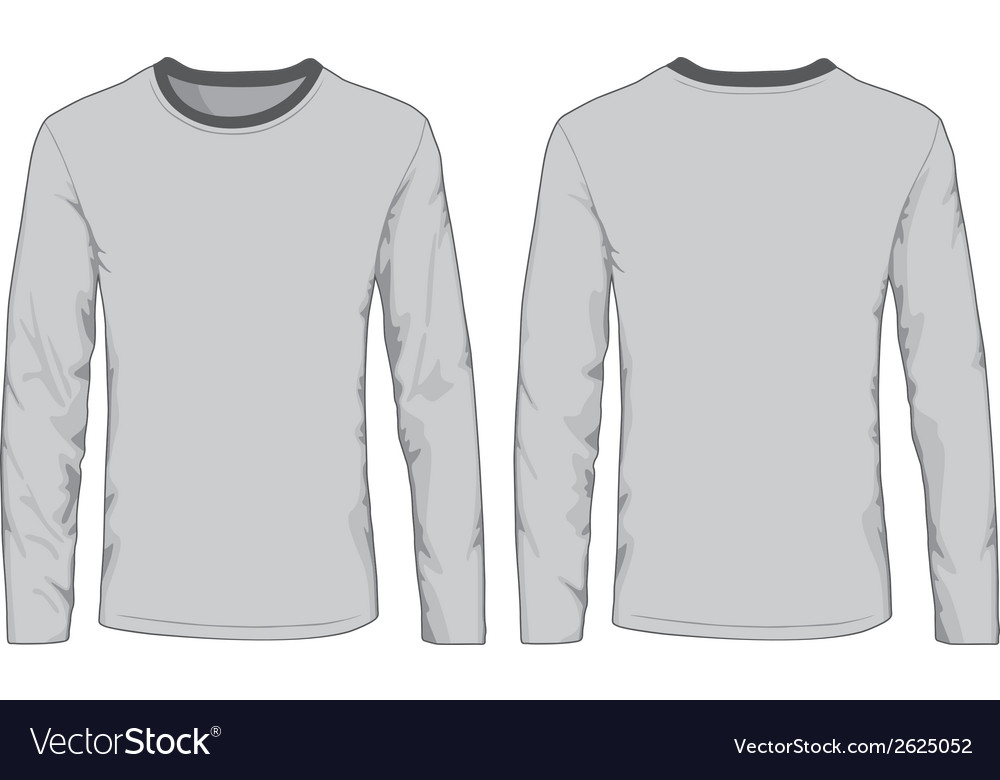 Download Mens shirts template Front and back views Vector Image