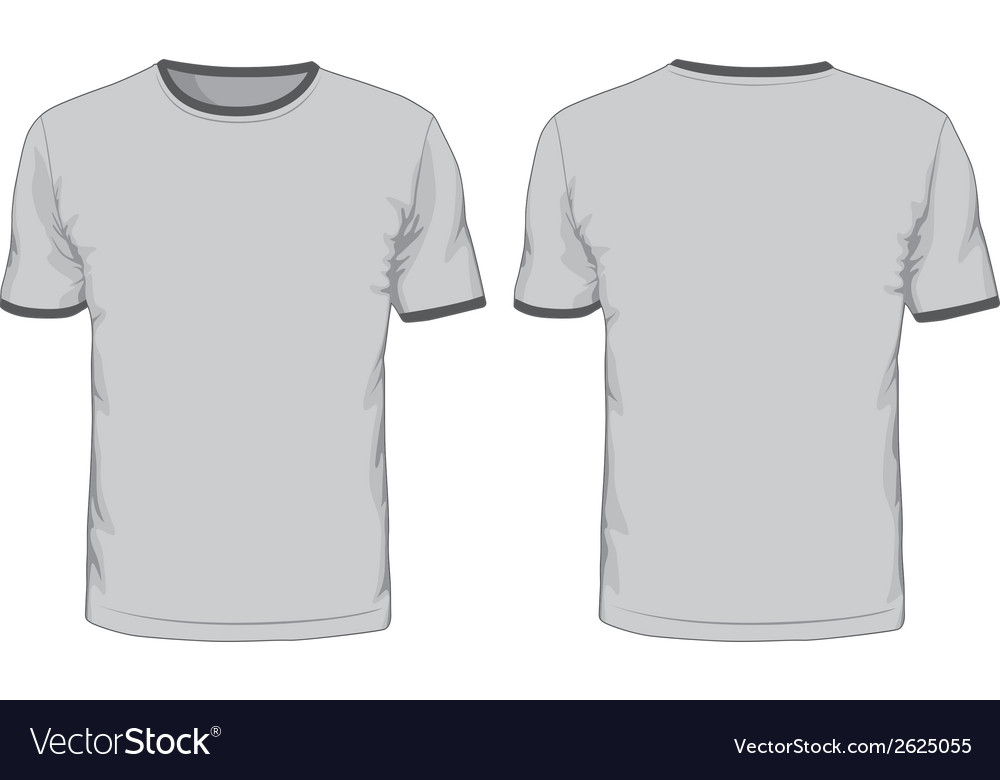 Download Mens t-shirts template Front and back views Vector Image