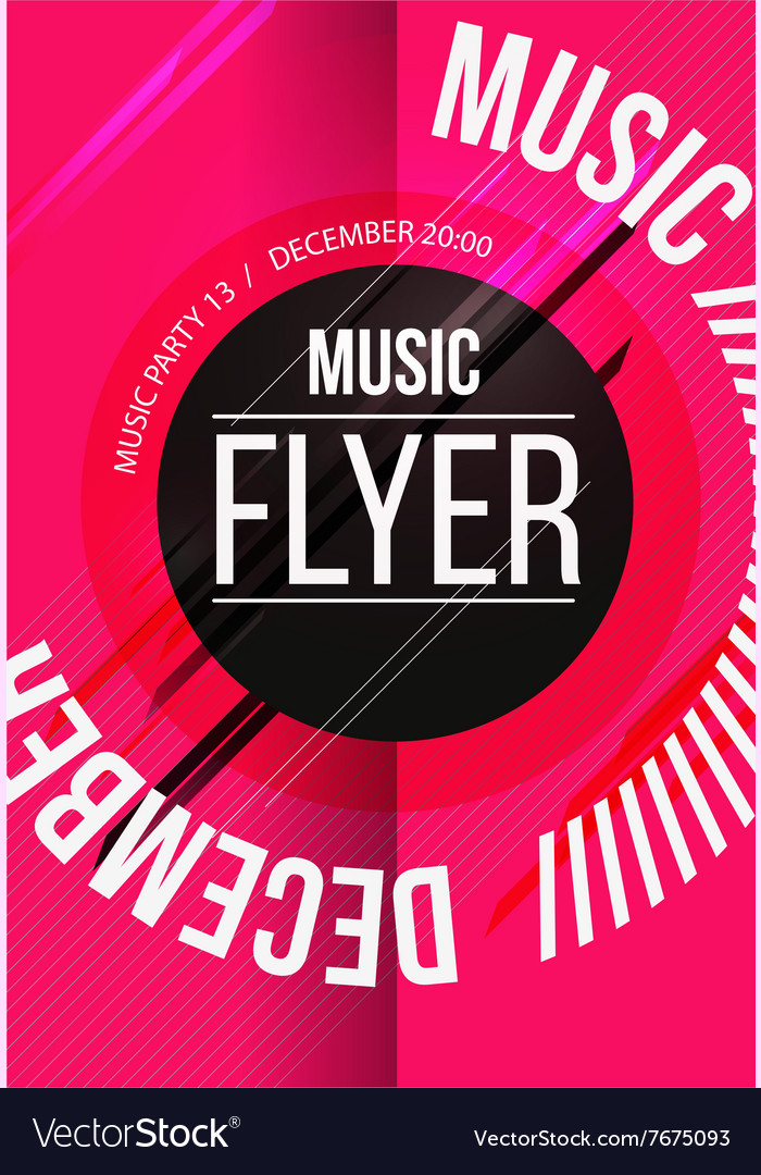 party flyer club music flyer dj lineup design vector image flyer lineup