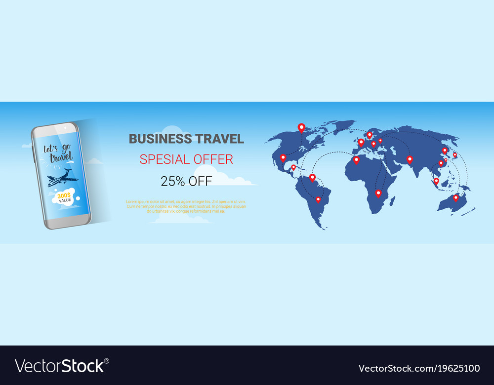 Travel Company Sale Banner Business Tour Special Vector Image Travel Company Sale Banner Business Tour Special Vector Image