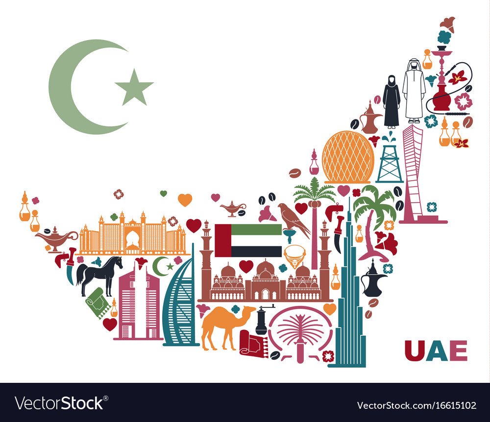 Map Of United Arab Emirates Consisting Of The Vector Image. Map Of United Arab Emirates Consisting Of The Vector Image map of united arab emirates consisting of the vector image. map of united arab emirates consisting of the vector image
