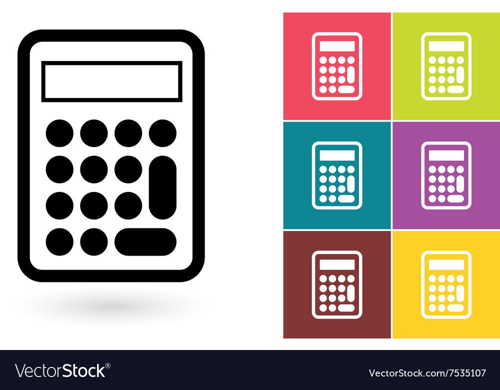 Calculator icon or calculator symbol Royalty Free Vector