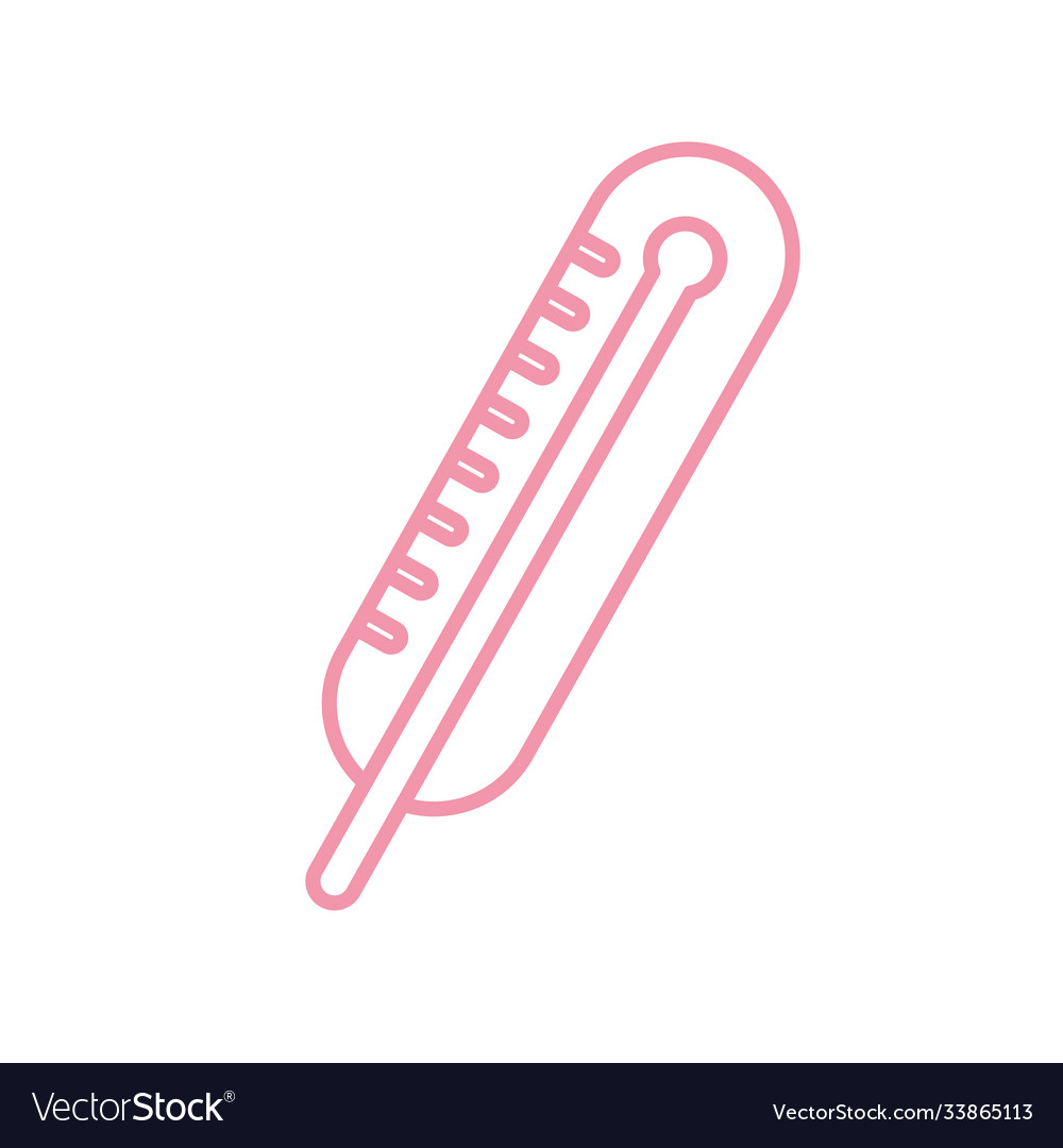 Thermometer line style icon design Royalty Free Vector Image