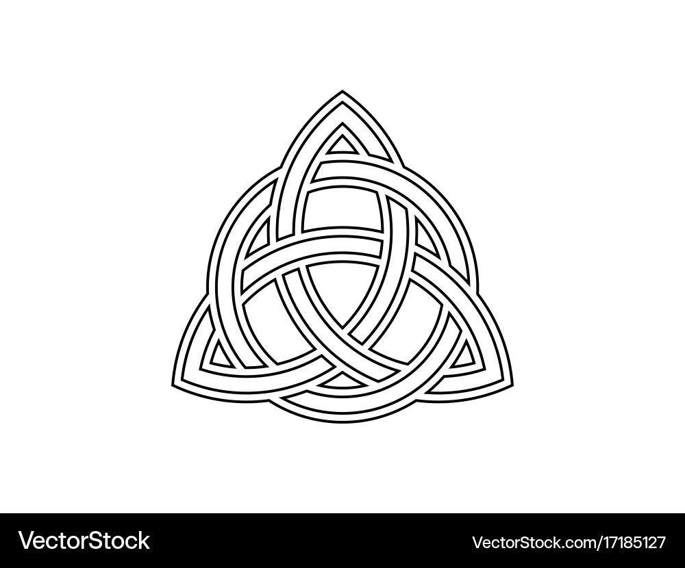 Triquetra trinity knot celtic symbol Royalty Free Vector