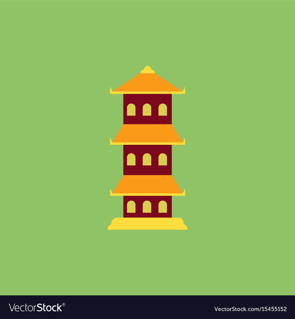 traditional korean house isometric icon