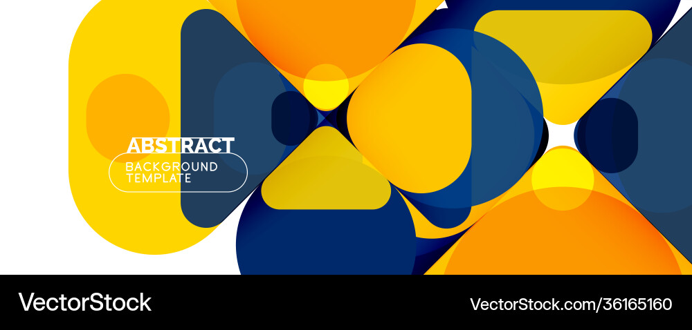 Modern geometric round shapes and dynamic lines Vector Image