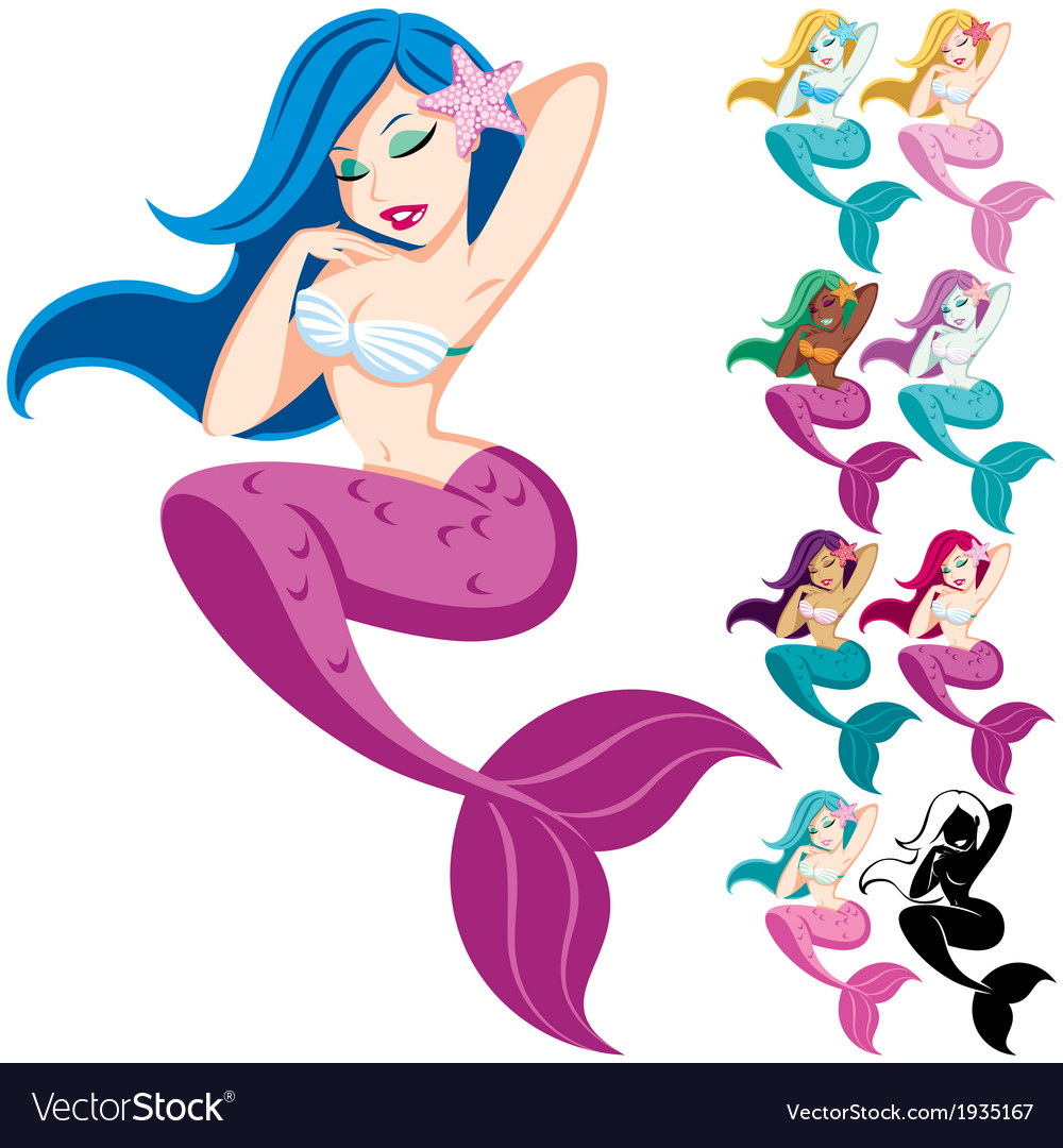 Download Mermaid Royalty Free Vector Image - VectorStock