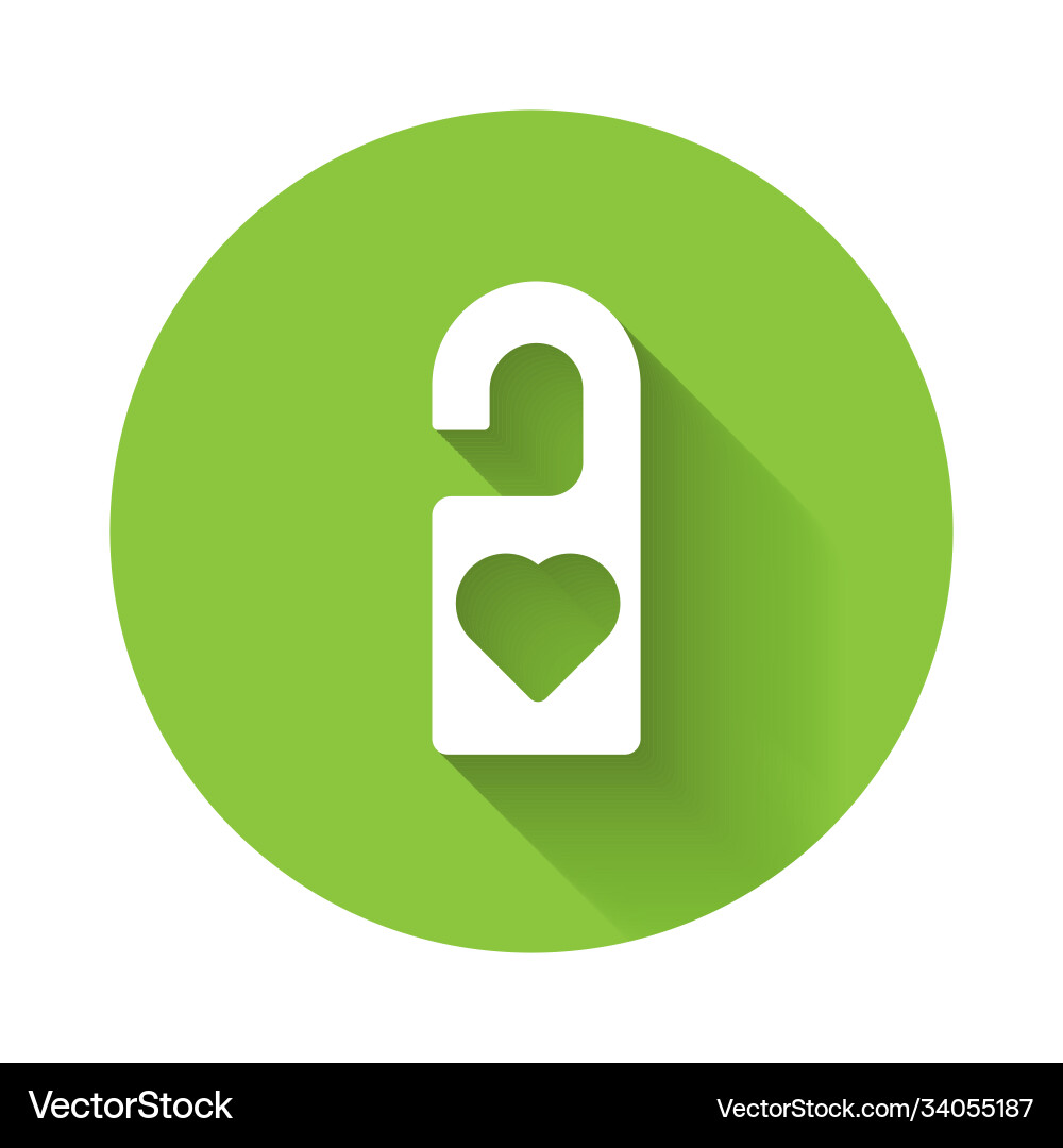 White please do not disturb with heart icon Vector Image