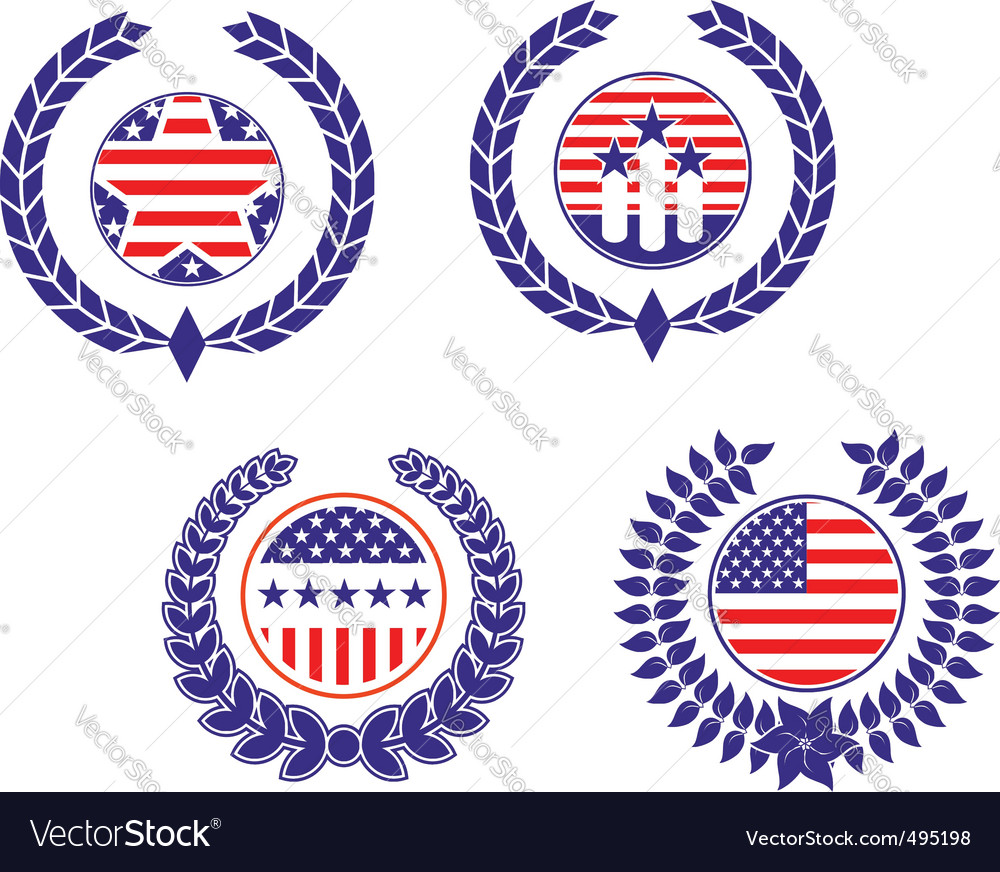 American patriotic symbols Royalty Free Vector Image