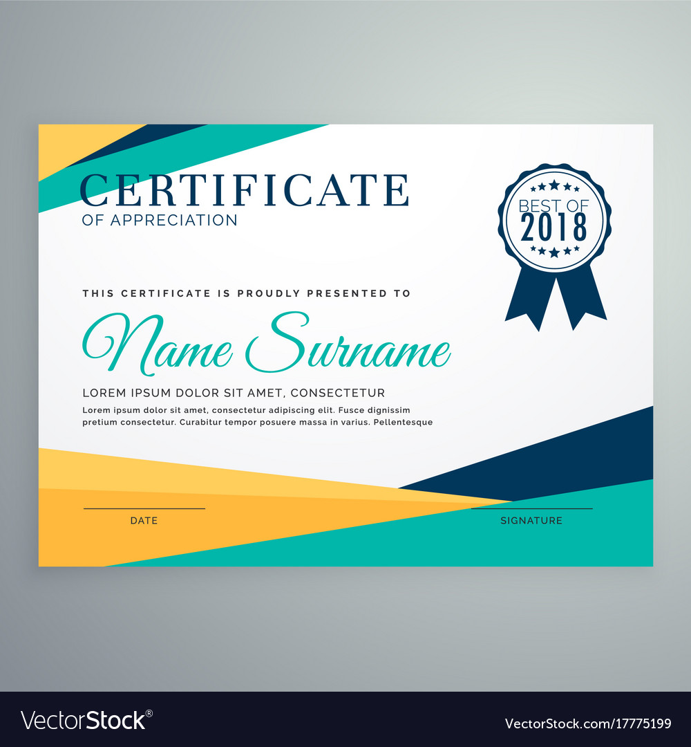 design for certificate of appreciation