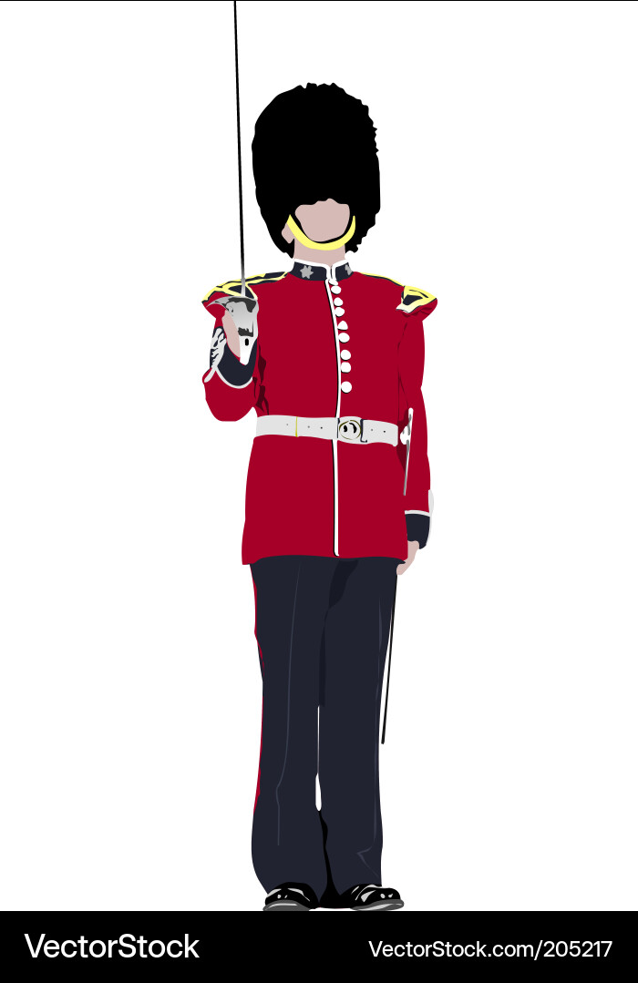 London guard Royalty Free Vector Image VectorStock