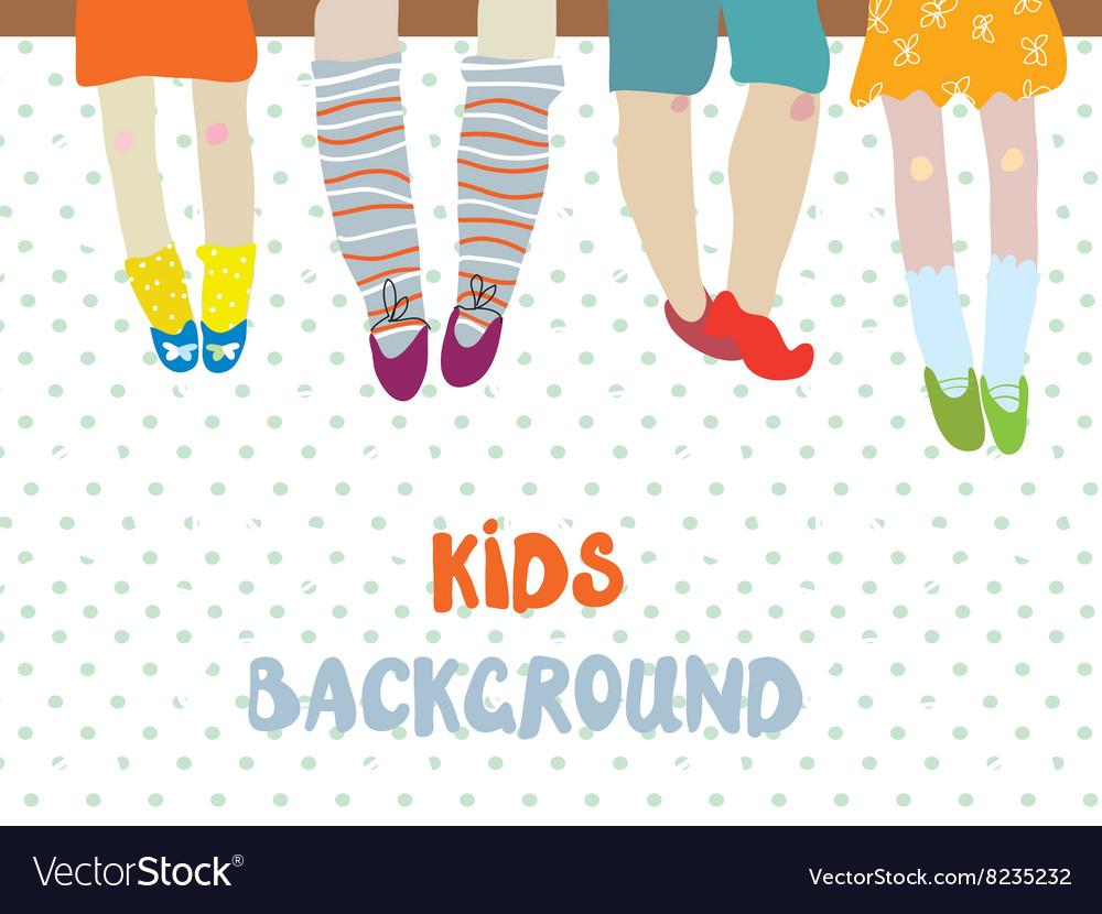 Kids Background For Kindergarten Banner Or Card Vector Image