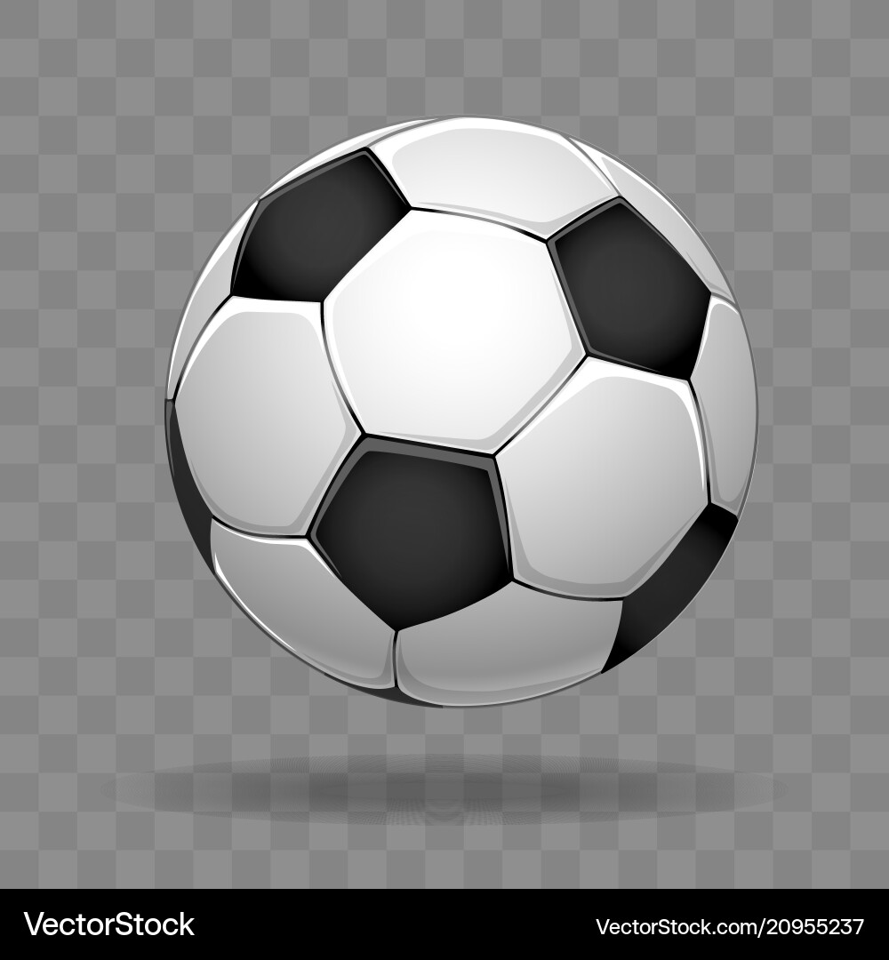 Soccer Ball Isolated On Transparent Background Vector Image