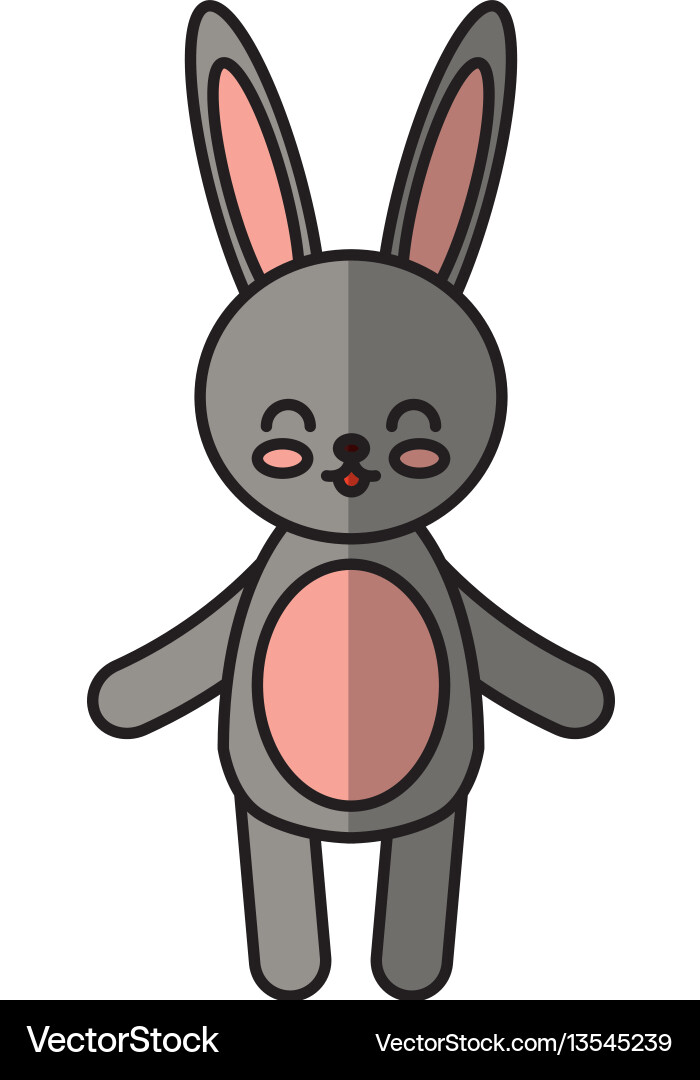 Cute rabbit character icon Royalty Free Vector Image