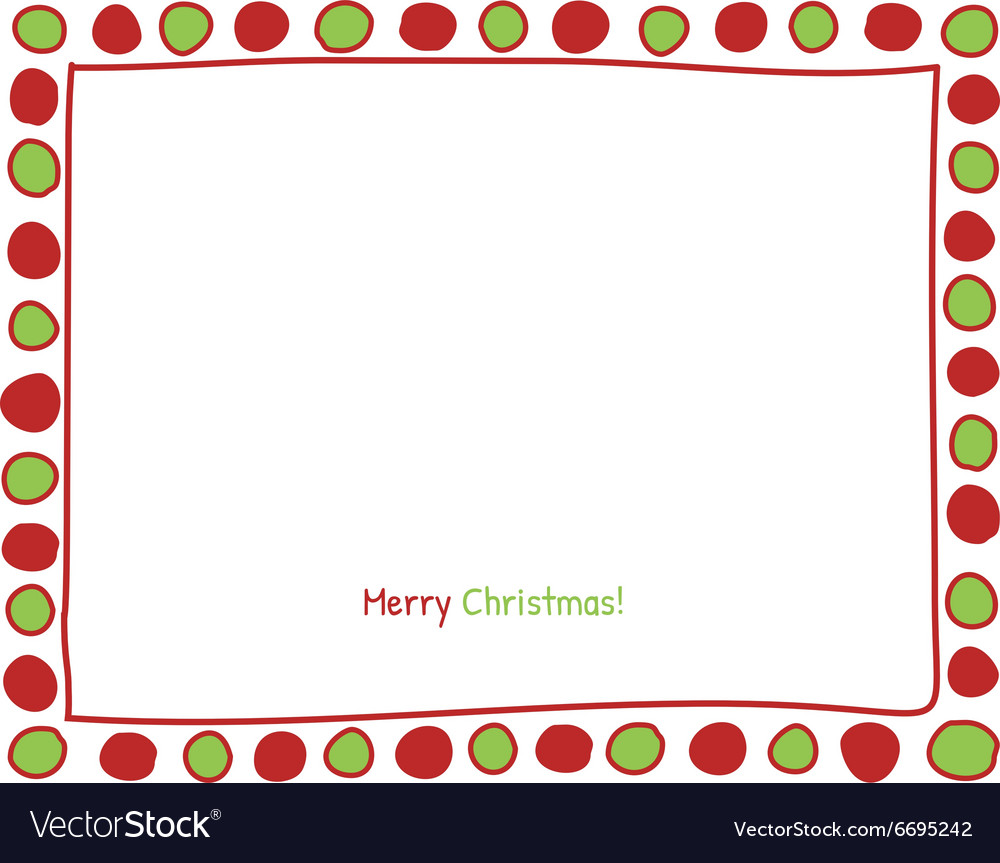 Christmas circle border Royalty Free Vector Image