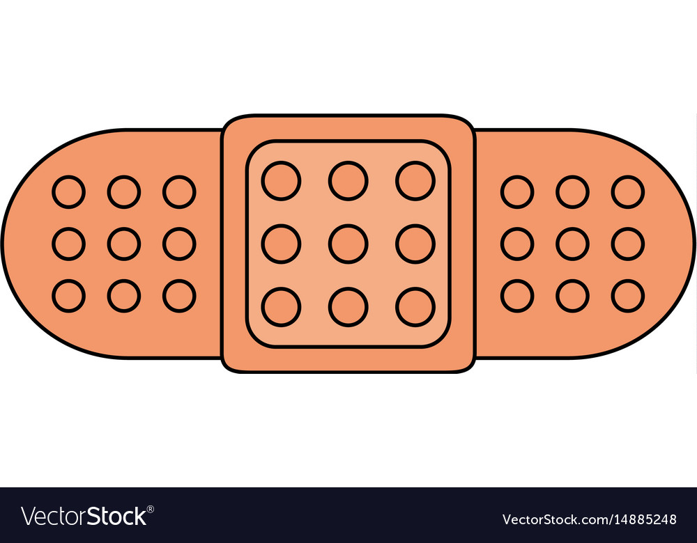 Color image cartoon band aid element health Vector Image