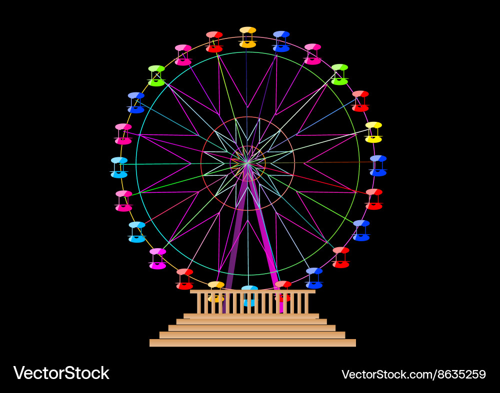 Ferris wheel Royalty Free Vector Image - VectorStock