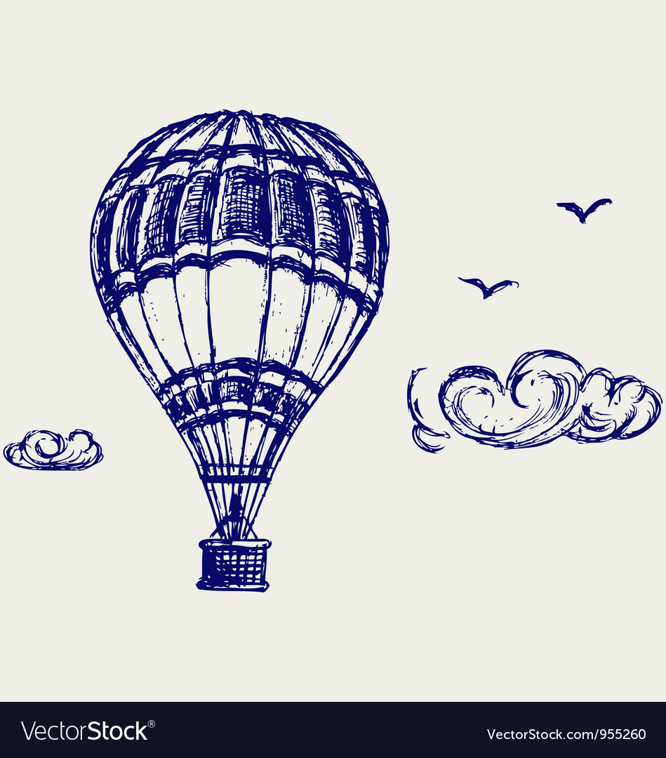 balloon sketch vector image