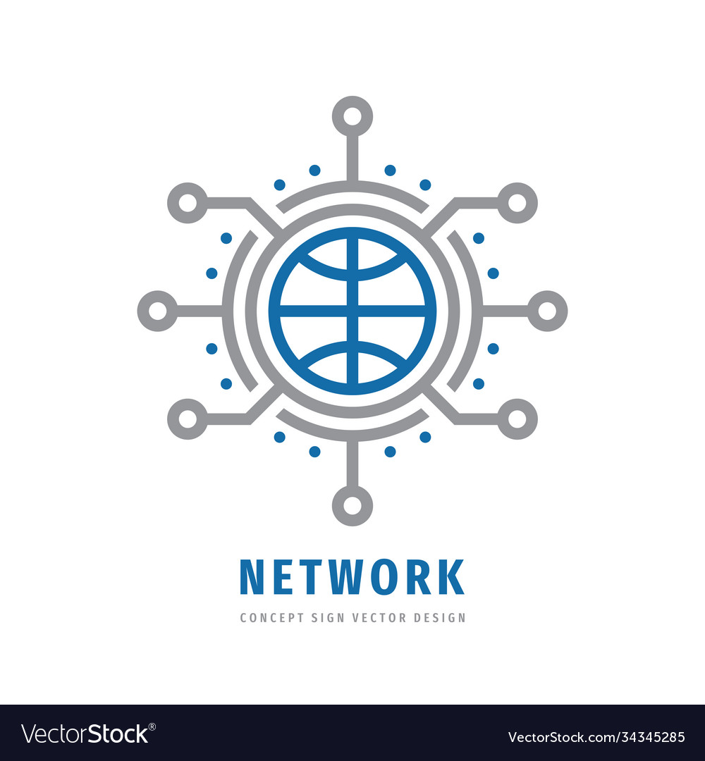 Global network concept business logo design Vector Image