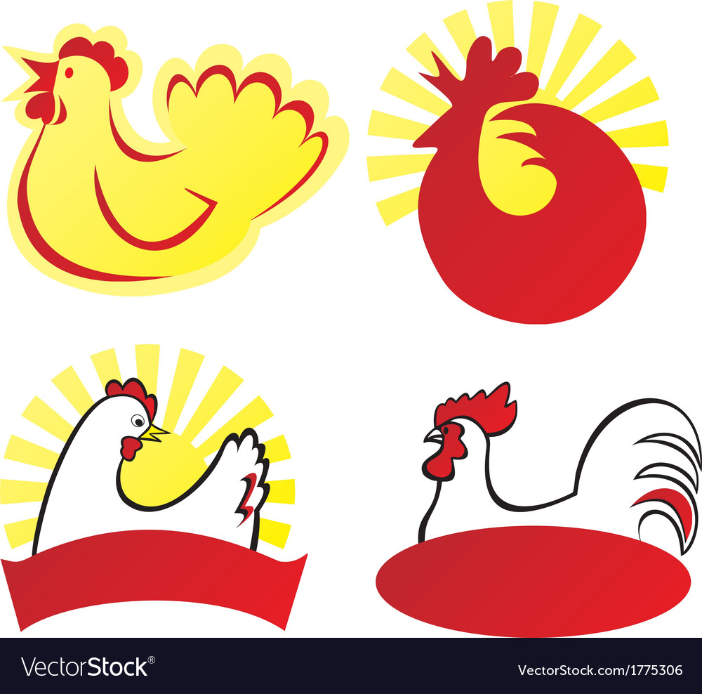 Chicken sign Royalty Free Vector Image VectorStock