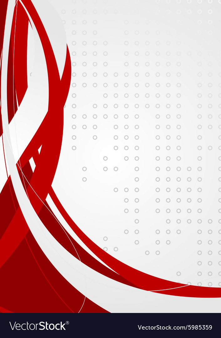 Abstract background with red waves Royalty Free Vector Image