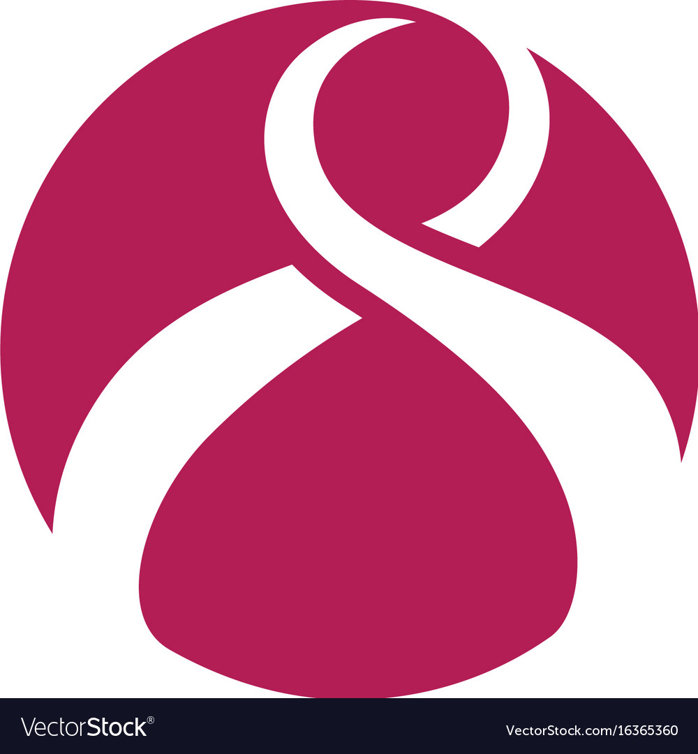 Ribbon logo template icon design Royalty Free Vector Image