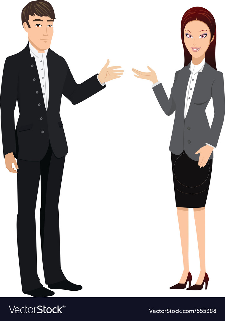 Download Man and woman presenting Royalty Free Vector Image