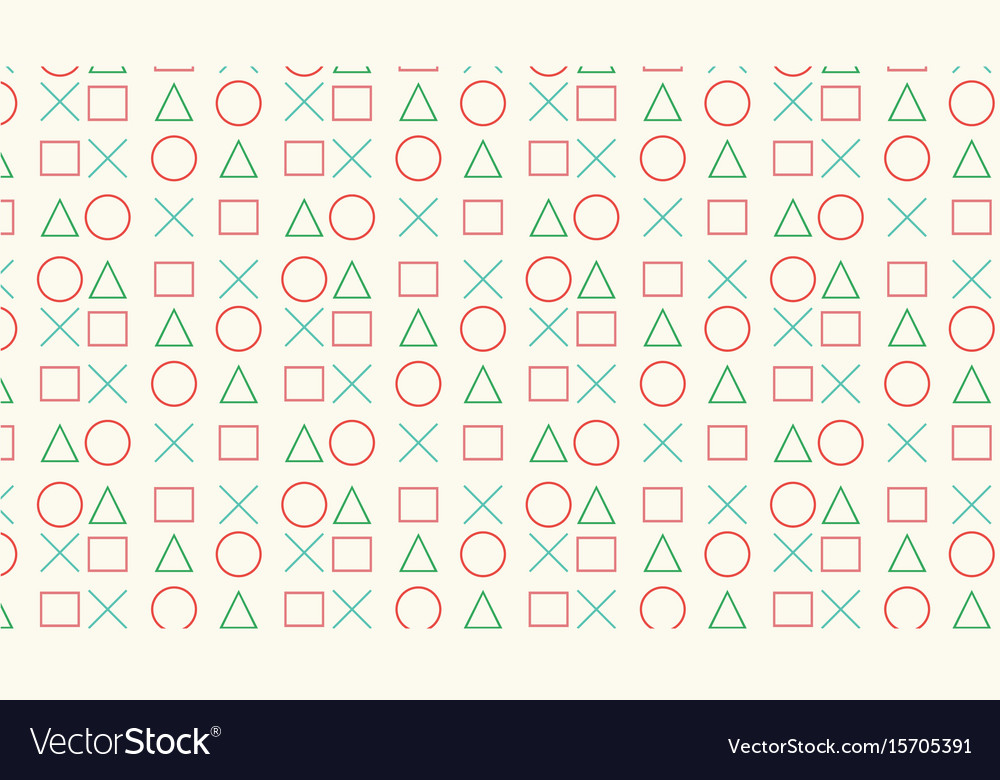 Circle triangle square and cross pattern Royalty Free Vector Image