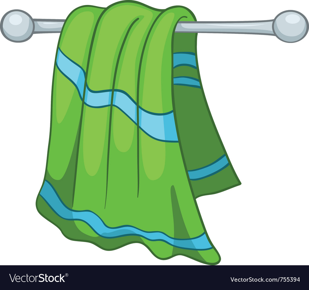 Cartoon home kitchen towel Royalty Free Vector Image