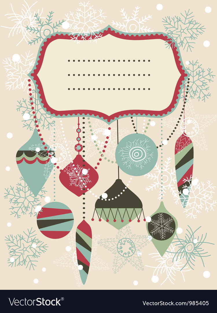 christmas invitation vector