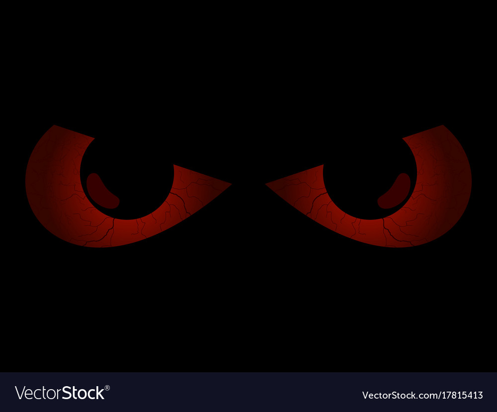 Download Evil scary eyes black pupils halloween element Vector Image