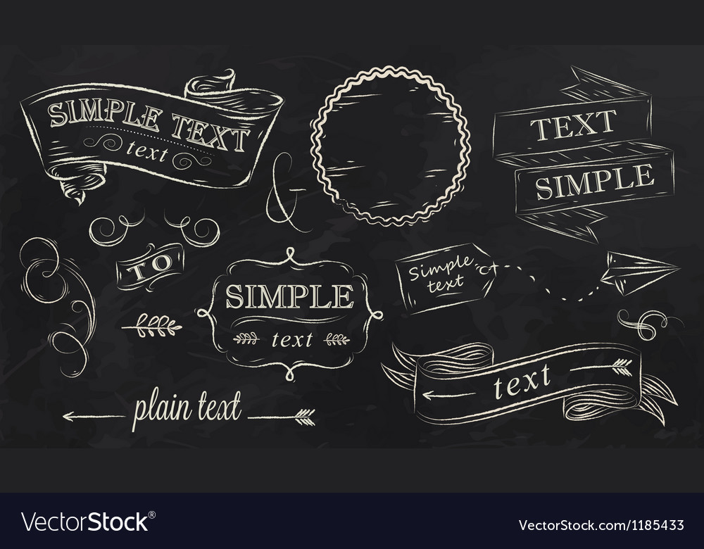 Chalk design elements Royalty Free Vector Image