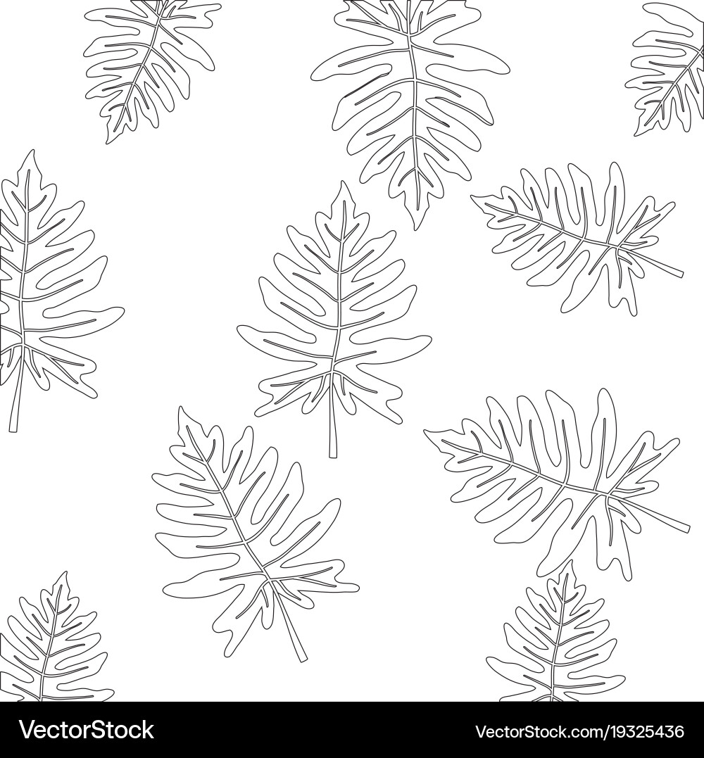 Leaves pattern background Royalty Free Vector Image