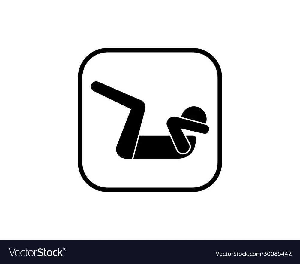 Simple sit up icon Royalty Free Vector Image VectorStock