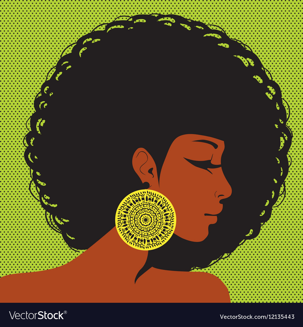Download Profile silhouette African-American woman Royalty Free ...