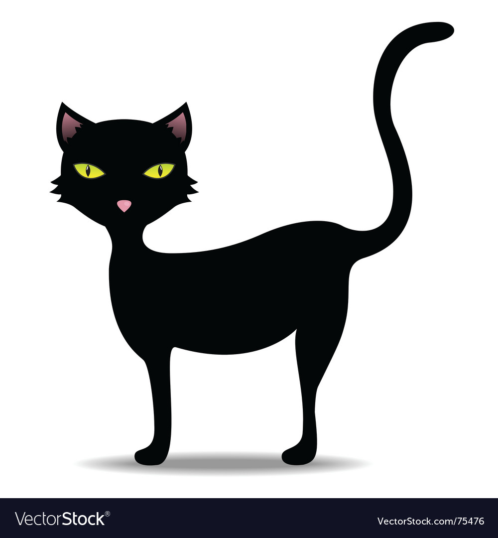 Black cat Royalty Free Vector Image - VectorStock