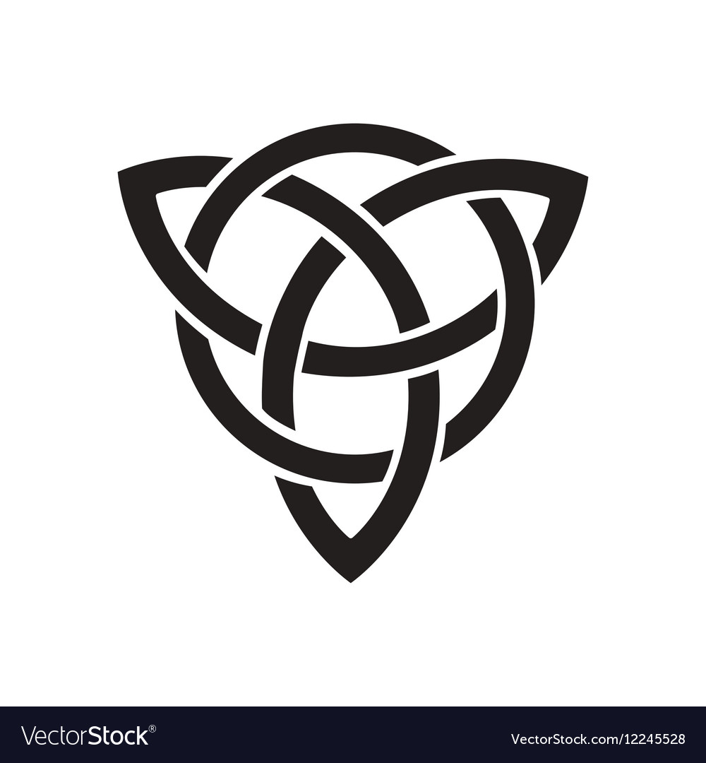 Flat icon in black and white celtic symbol Royalty Free Vector Image VectorStock