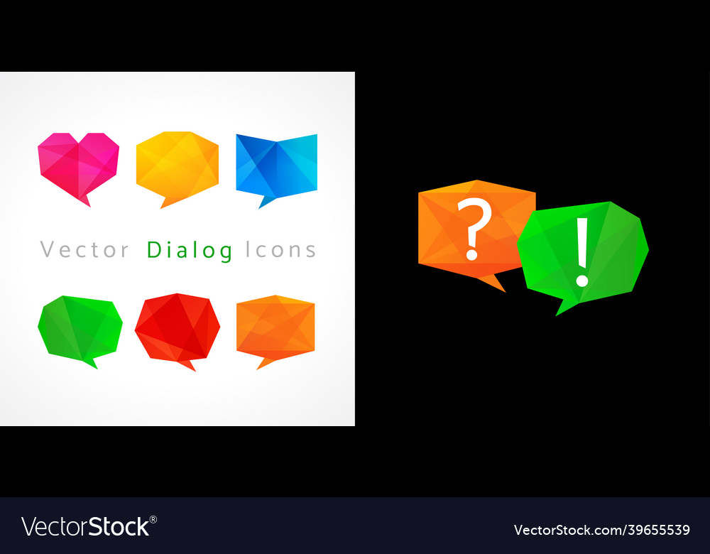 Set of dialog icons Royalty Free Vector Image - VectorStock