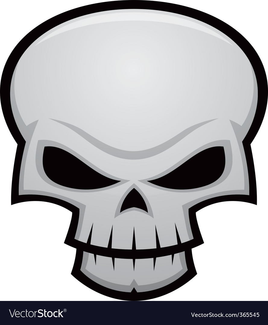 Evil skull Royalty Free Vector Image - VectorStock