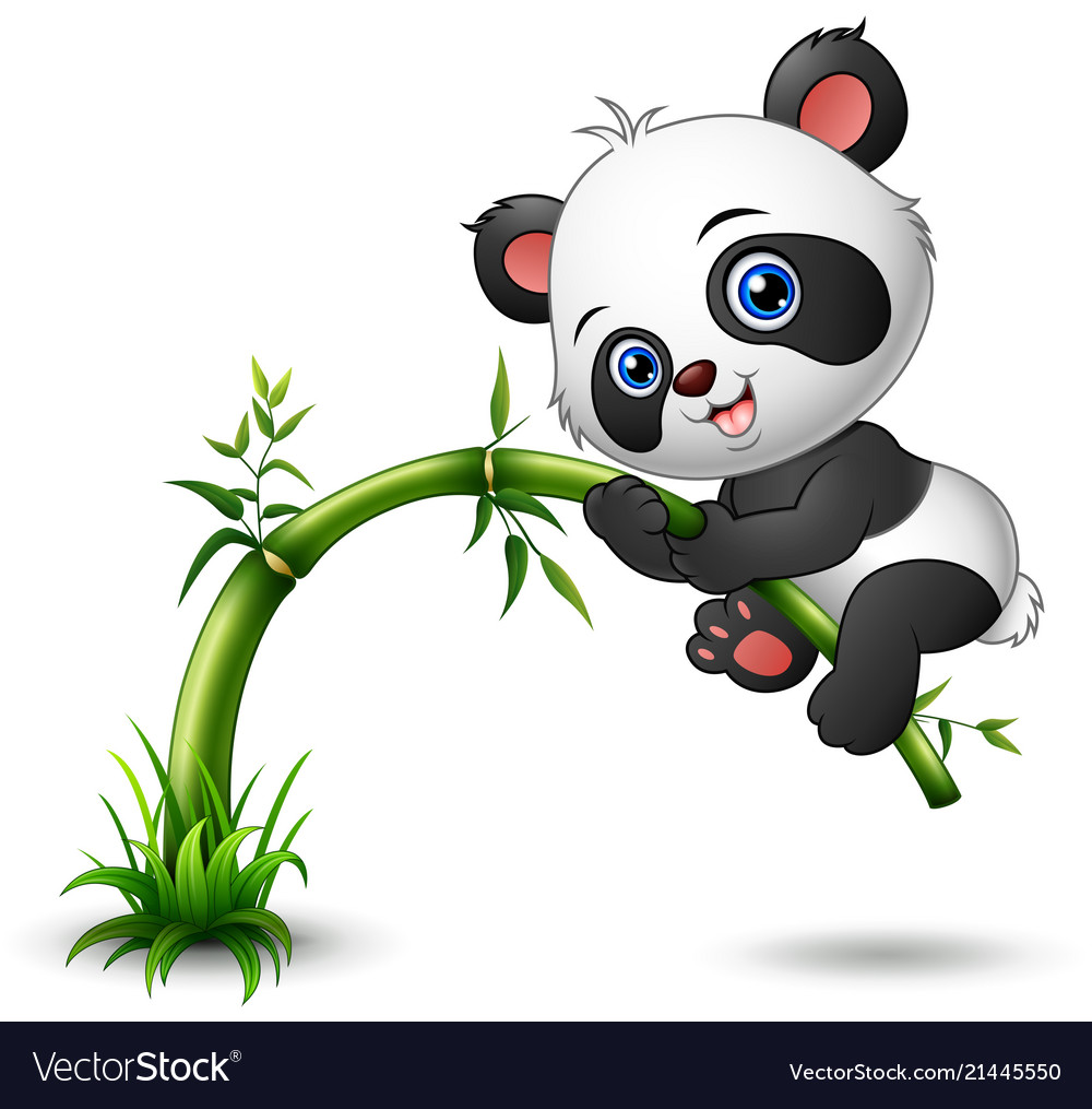 Cute Baby Panda Tree Climbing Bamboo Royalty Free Vector Cute Baby Panda Tree Climbing Bamboo Royalty Free Vector