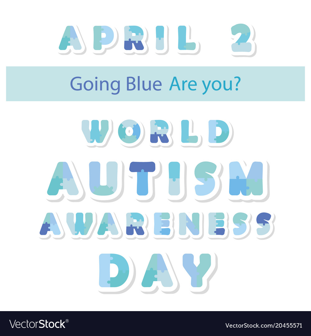 autism awareness information banner puzzle vector image