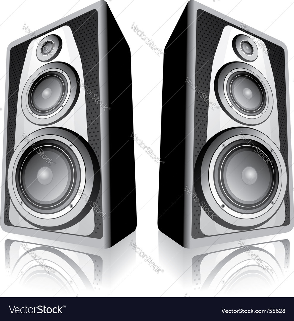 Speaker White Background Speakers On White Background Royalty Free Vector Image