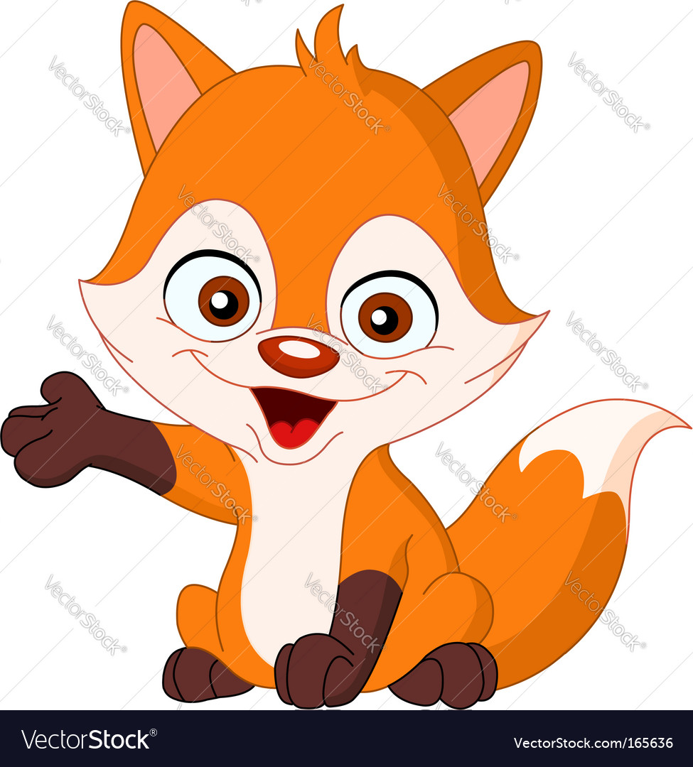 Download Baby fox Royalty Free Vector Image - VectorStock