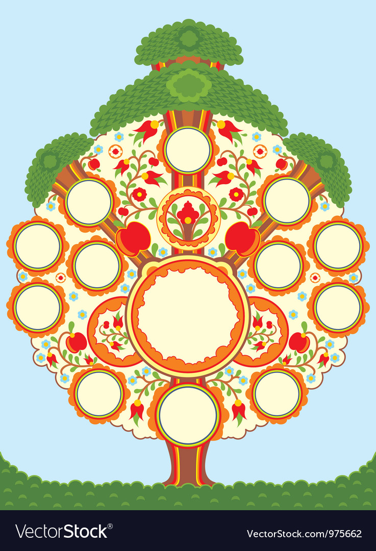 Big Family Tree Royalty Free Vector Image Vectorstock Ancestry Tree Stock Images Royalty Free Images Vectors