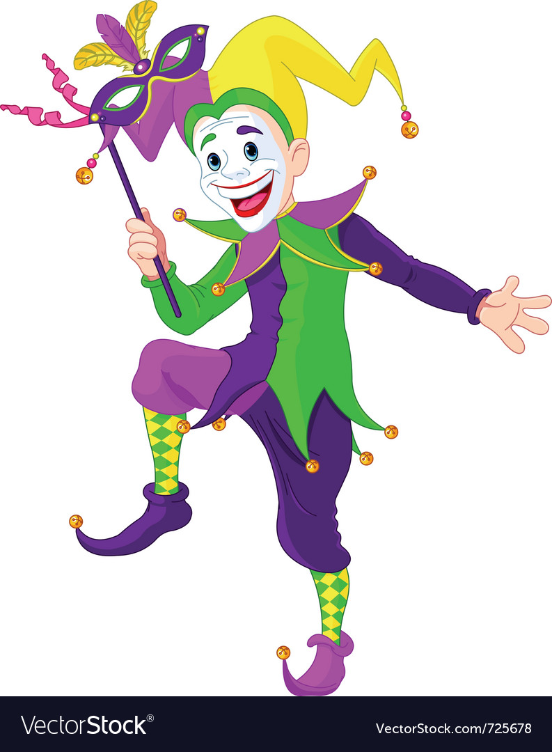 Cartoon jester Royalty Free Vector Image - VectorStock